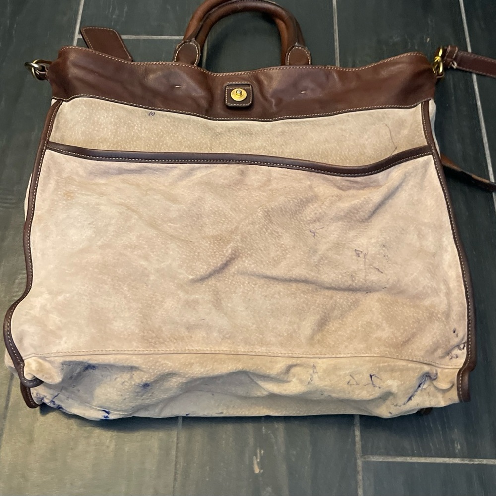 Prada Womens Leather Gold Tone Hardware Top Handle Tote Bag Brown - Picture 15 of 16